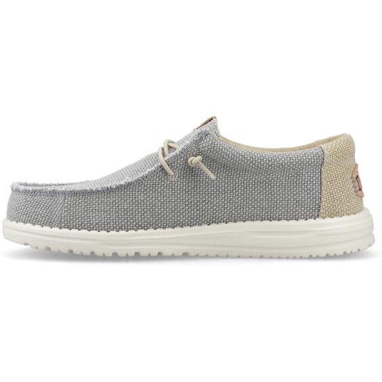 HEYDUDE Wally Gevlochten Polyester Heren Flanel Grijs/Olijfgrijs Moccassins Schoenen - Image 4
