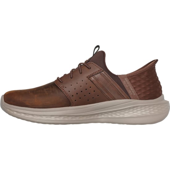 Skechers Slade Zachary Textil Herrskor Mörkbrun Bred Passform Snörskor - Image 4