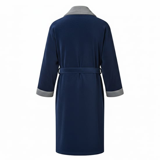 Lambretta Mens Luxury AW25 Dressing Gown (Navy/Blue) - Image 2