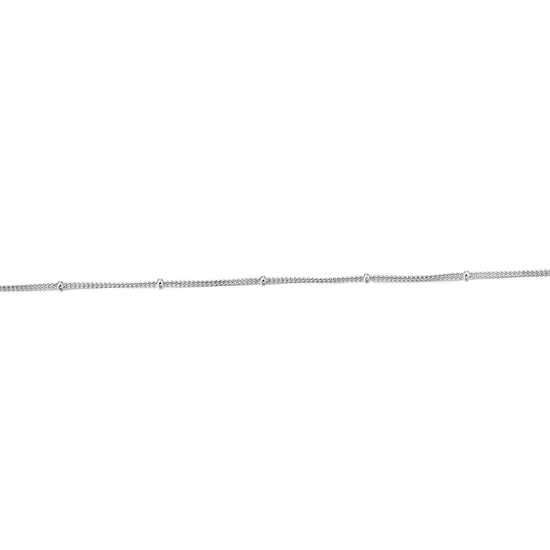 Sterling Silver Beaded Anklet - Image 2