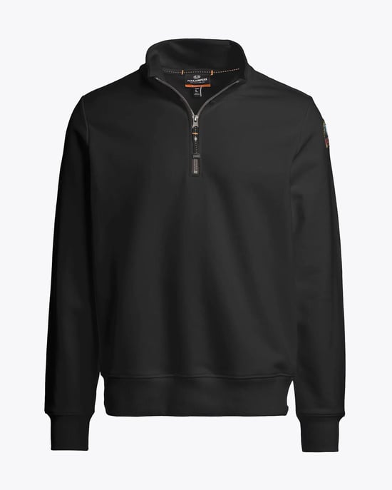 Broad Peak 1/4 Zip Sweatshirt in Black - Image 1
