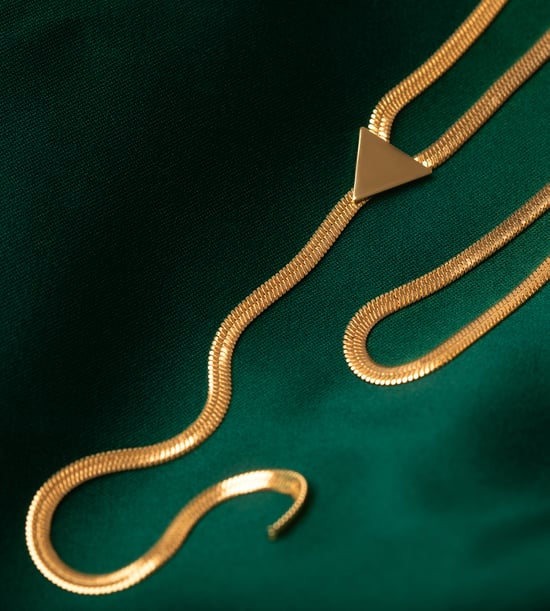 Gold Plated Set Of 2 Lariat Necklace - Image 3