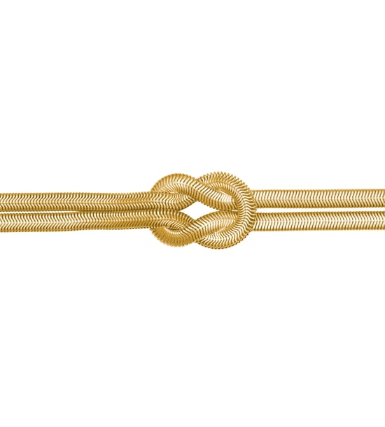 Silver Snake Chain Knot Necklace - Image 2