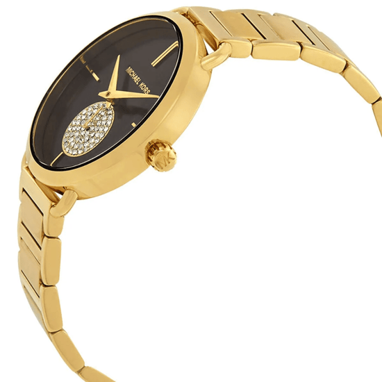 Michael Kors Portia MK3788 Dam 36,5 mm Guld Rostfritt Stål Armbandsur Svart Urskiva - Image 4