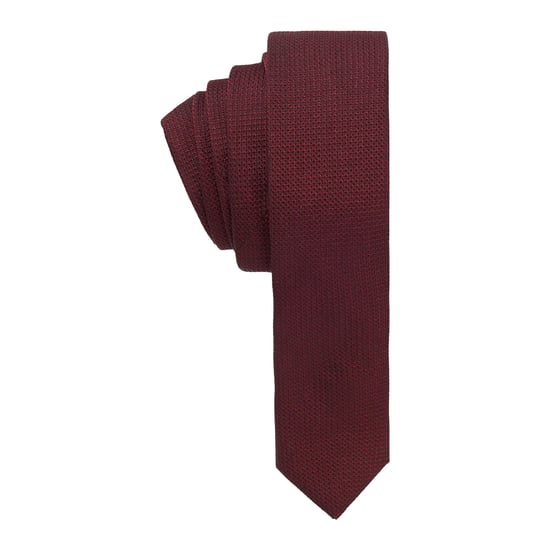 Boss Micro Grid Jacquard Stropdas (Rood) - Image 2
