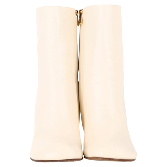Fendi First Ankle Boots in White Leather - Image 3