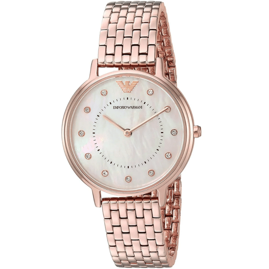 Emporio Armani AR11006 Roze Gouden Dameshorloge - Image 3