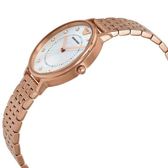 Emporio Armani AR11006 Roze Gouden Dameshorloge - Image 4