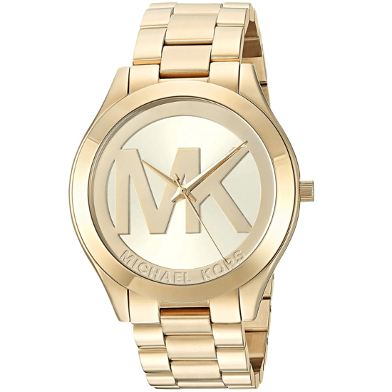 Michael Kors Runway XL MK5473 Damklocka i guld rostfritt stål 45 mm - Image 4