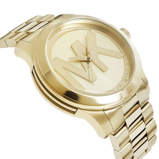 Michael Kors Runway XL MK5473 Damklocka i guld rostfritt stål 45 mm - Image 6