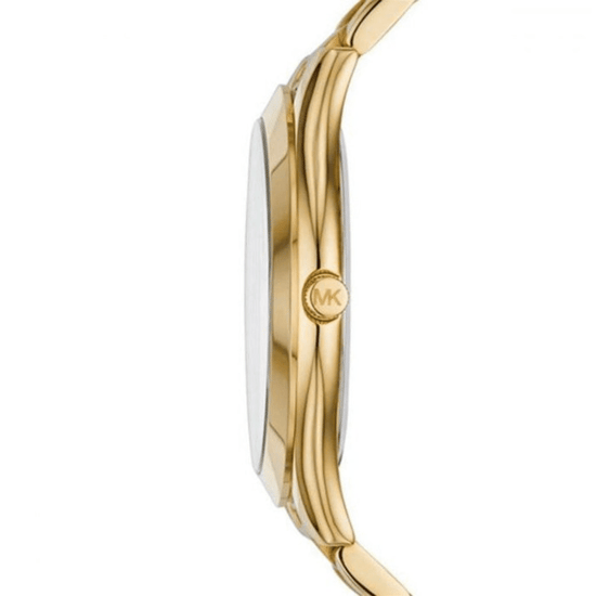 Michael Kors MK3492 Slim Runway 42mm Gouden Roestvrij Stalen Dameshorloge Blauw Wijzerplaat - Image 5