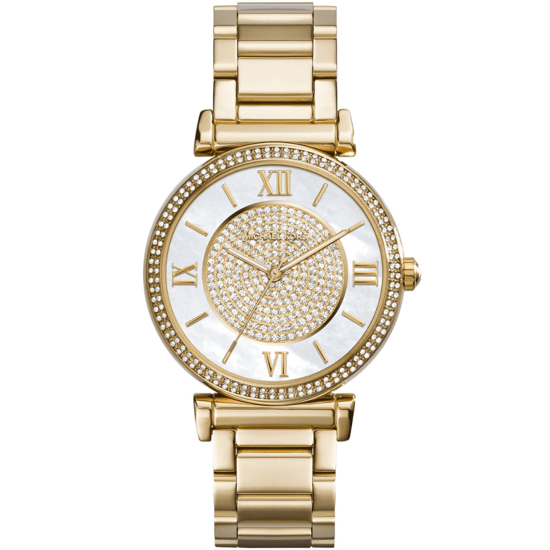 Michael Kors MK3332 Catlin Kristallur För Damer, Guld, 38 mm - Image 1