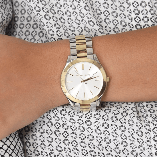 Michael Kors Runway MK3198 Tweekleurige 42mm Dameshorloge - Image 6