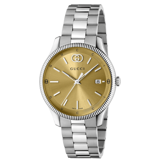 Gucci YA1264234 G-Timeless Horloge met Gouden Wijzerplaat voor Unisex - Image 1