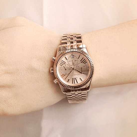 Michael Kors Lexington MK5569 Roségouden Chronograaf Dameshorloge - Image 6