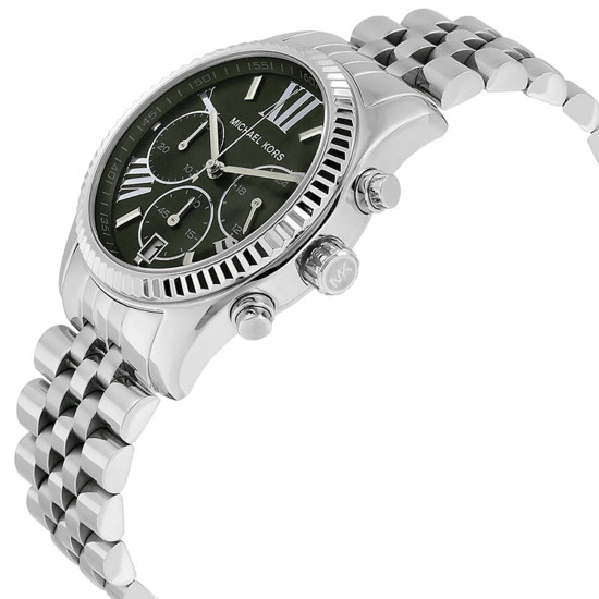 Michael Kors Lexington MK6222 Dames Chronograaf Horloge 38mm Zilver - Image 4