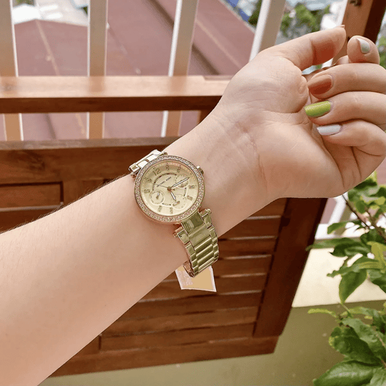 Michael Kors MK6056 Parker Chronograaf 33mm Gouden Roestvrijstalen Dameshorloge - Image 3