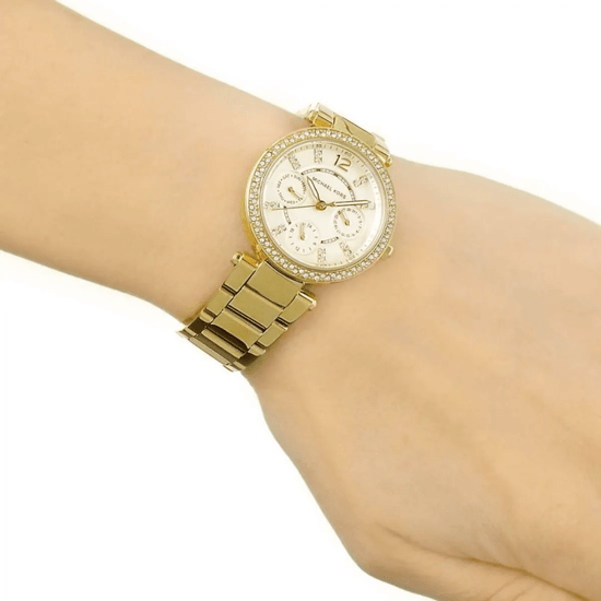 Michael Kors MK6056 Parker Chronograaf 33mm Gouden Roestvrijstalen Dameshorloge - Image 4