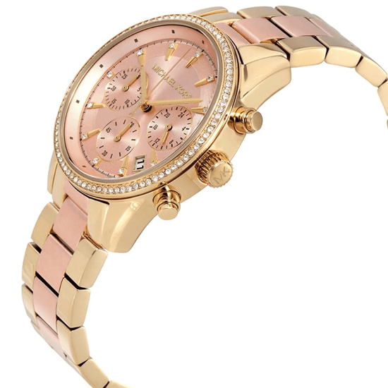 Michael Kors MK6475 Ritz Bicolor 37mm Dames Chronograaf Horloge - Image 5