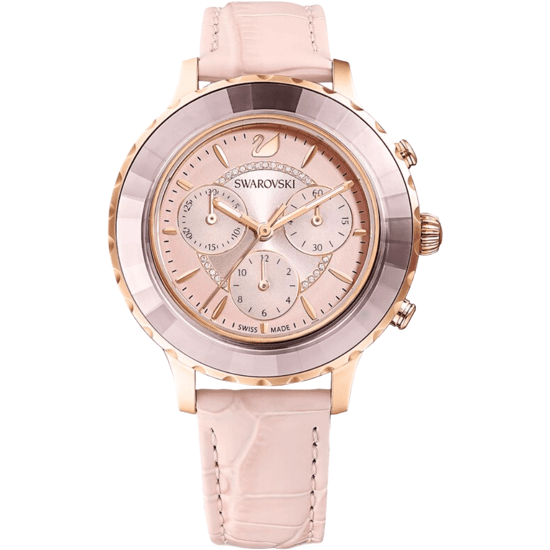 Swarovski Octea 5452501 Rosaguld Rosa Läder Damklocka - Image 1