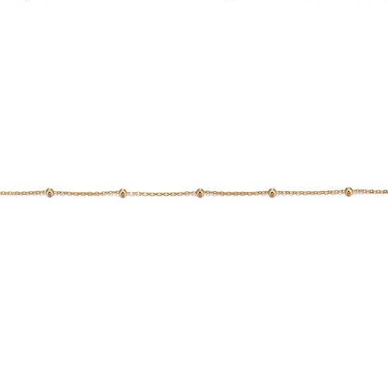 Gold Plated Sterling Silver Large Bead Anklet - Image 2