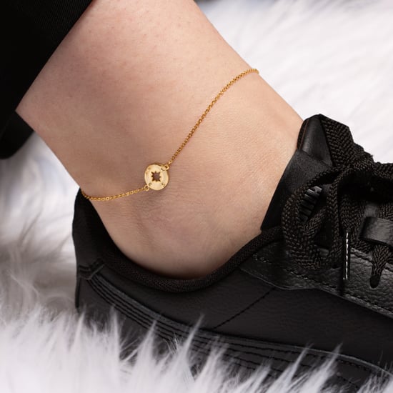 Gold Plated Floating Compass Anklet - Image 3
