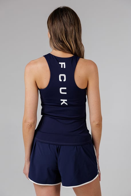 Navy Fcuk Sports Racer Tank Top - Image 2