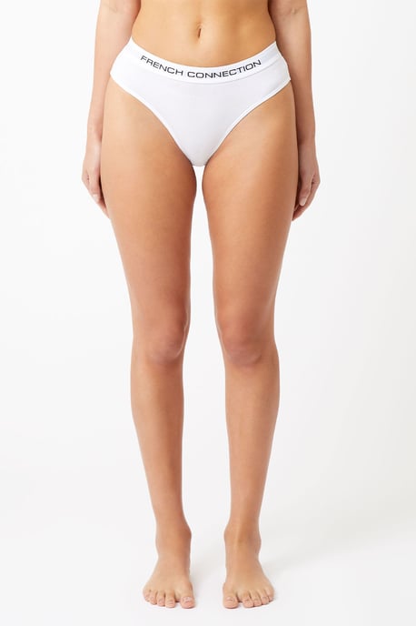 Grey 7 Pack Cotton French Connection Ladies Thongs - Image 5