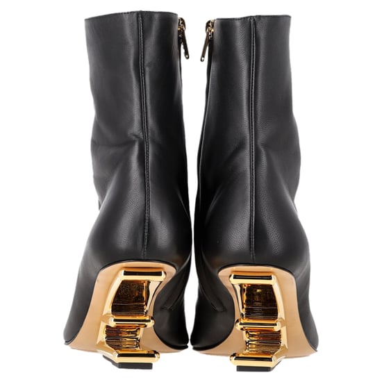 Fendi First enkellaarsjes in zwart leer - Image 6