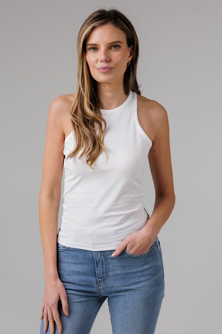 Black 3 Pack Cotton Ribbed Crew Neck Racer Back Vests - Image 5