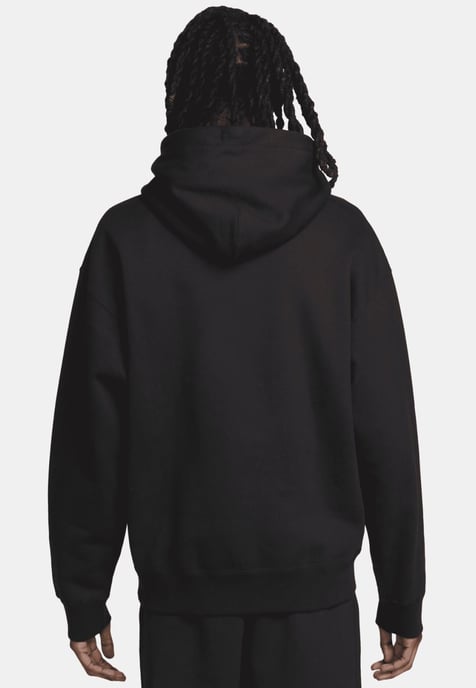 Nike Solo Swoosh Mens Fleece Pullover Hoodie in Black - Image 2