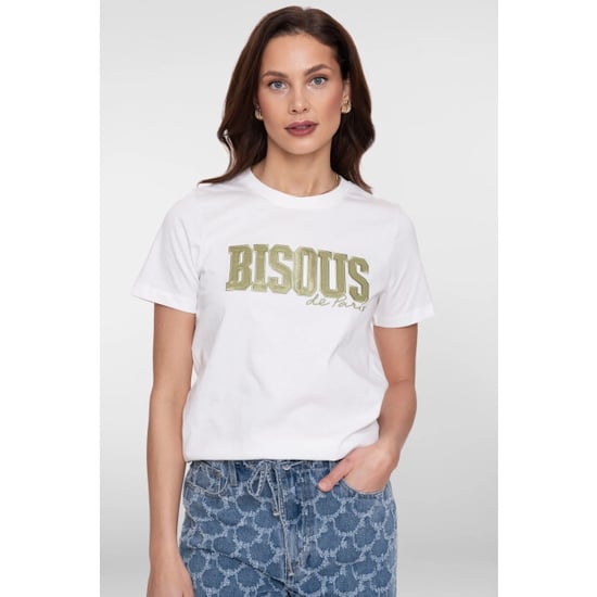 Geisha 62072-24 010 t-shirt bisous off-white/green - Image 1