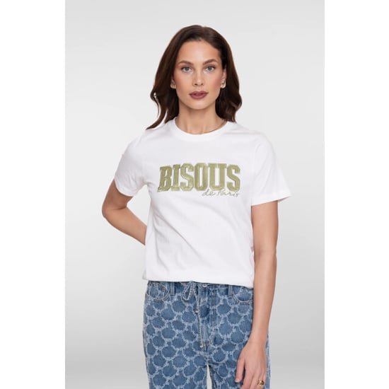 Geisha 62072-24 010 t-shirt bisous off-white/green - Image 4