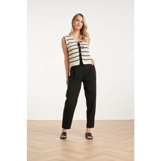 Smashed Lemon Gebreide top met trendy vetersluiting | - Image 1