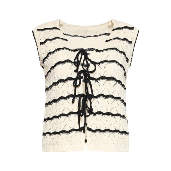 Smashed Lemon Gebreide top met trendy vetersluiting | - Image 3