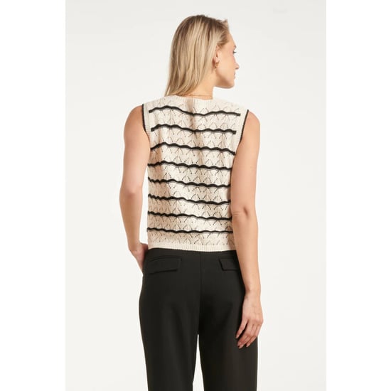 Smashed Lemon Gebreide top met trendy vetersluiting | - Image 4