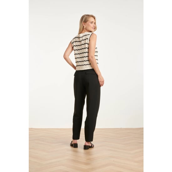 Smashed Lemon Gebreide top met trendy vetersluiting | - Image 6