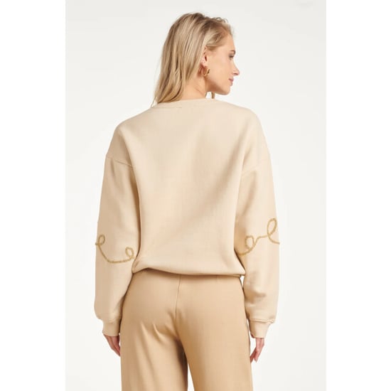 Smashed Lemon Sweater met goudkleurige borduring | - Image 5