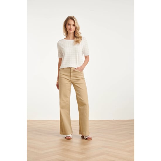 Smashed Lemon Gebreide top met lurex golvende texture | - Image 1