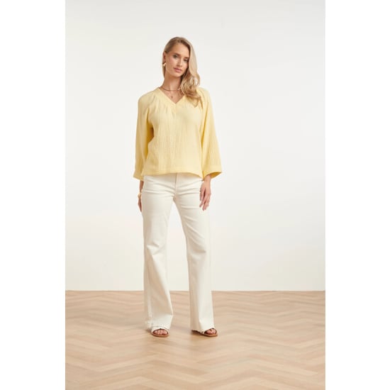 Smashed Lemon Mousseline top met v-hals | - Image 5