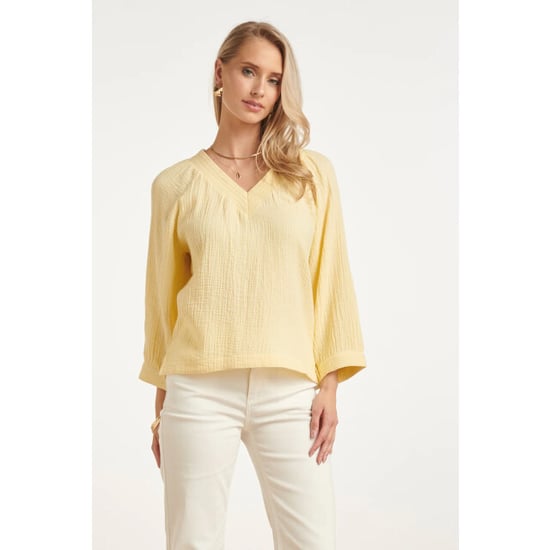 Smashed Lemon Mousseline top met v-hals | - Image 6