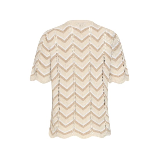Smashed Lemon Gebreide top met zigzag print en ajourdetails | - Image 4