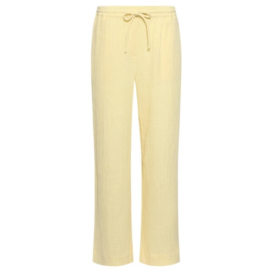Smashed Lemon Wide leg mousseline broek met strikkoord | - Image 5