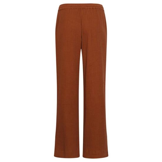 Smashed Lemon Wide leg mousseline broek met strikkoord | - Image 6