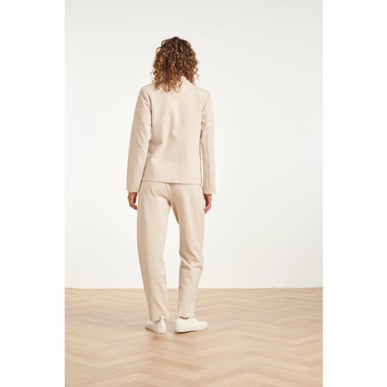 Smashed Lemon Comfortabele pantalon met elastische taille en strikceintuur | - Image 6