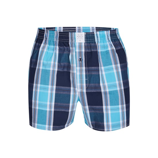 MG-1 Wijde boxershorts heren geweven katoen 5-pack blauw/zwart - Image 3