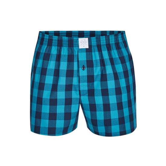 MG-1 Wijde boxershorts heren geweven katoen 5-pack blauw/zwart - Image 4