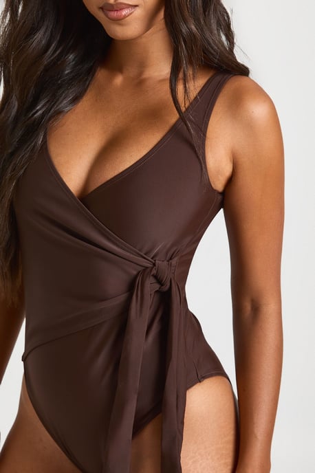 Tummy Control Wrap Detail Swimsuit - Image 4
