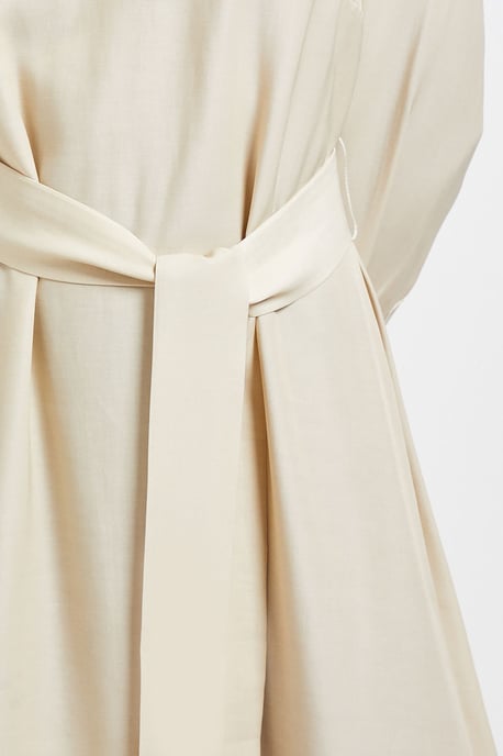 Petite Denim Look Tie Waist Midi Dress - Image 5