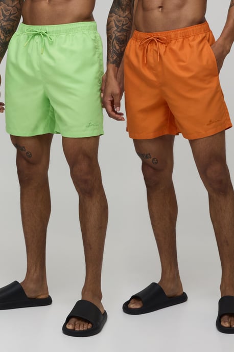 2 Pack Mid Length BM Autograph Swim Short - Image 1